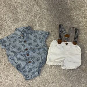 Blue and White Kids Matching Set